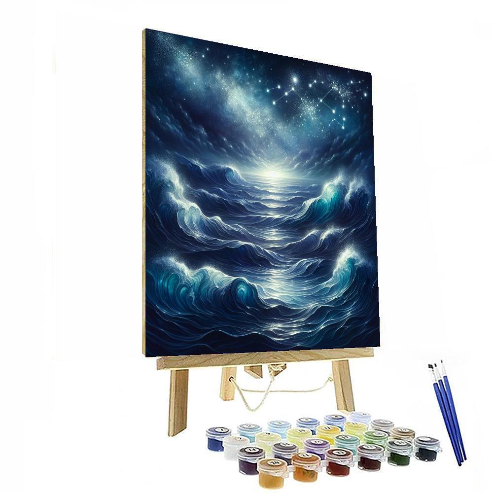 Celestial Ocean Night Paint By Numbers Kits