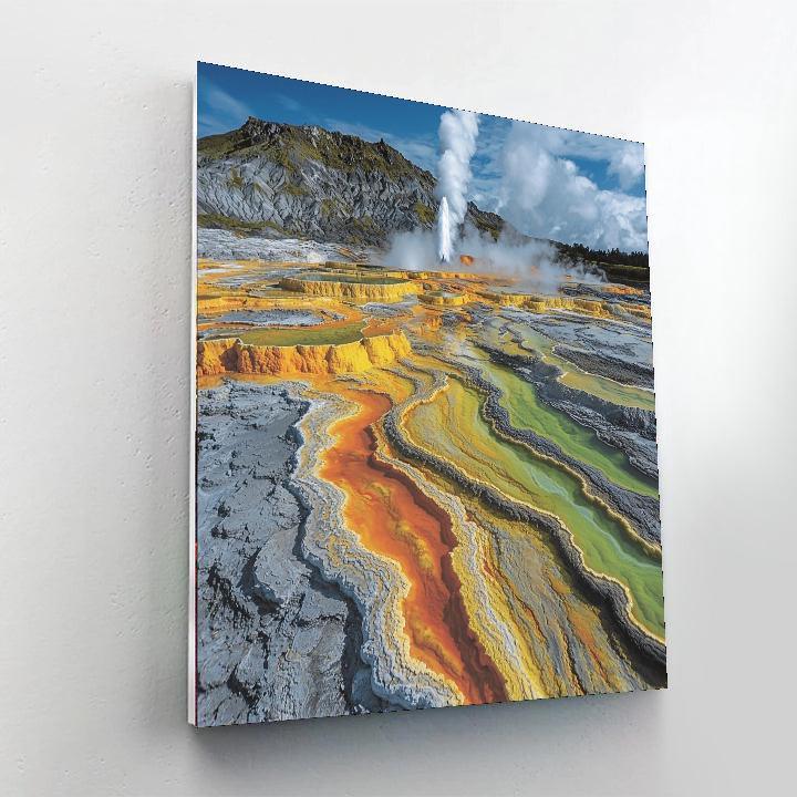 Rotorua Geothermal Fields - New Zealand Numbered Painting Kits