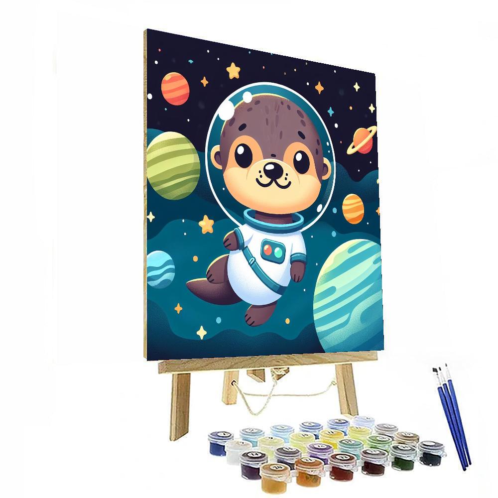 Astronaut Otter Journey Numbered Painting Kits