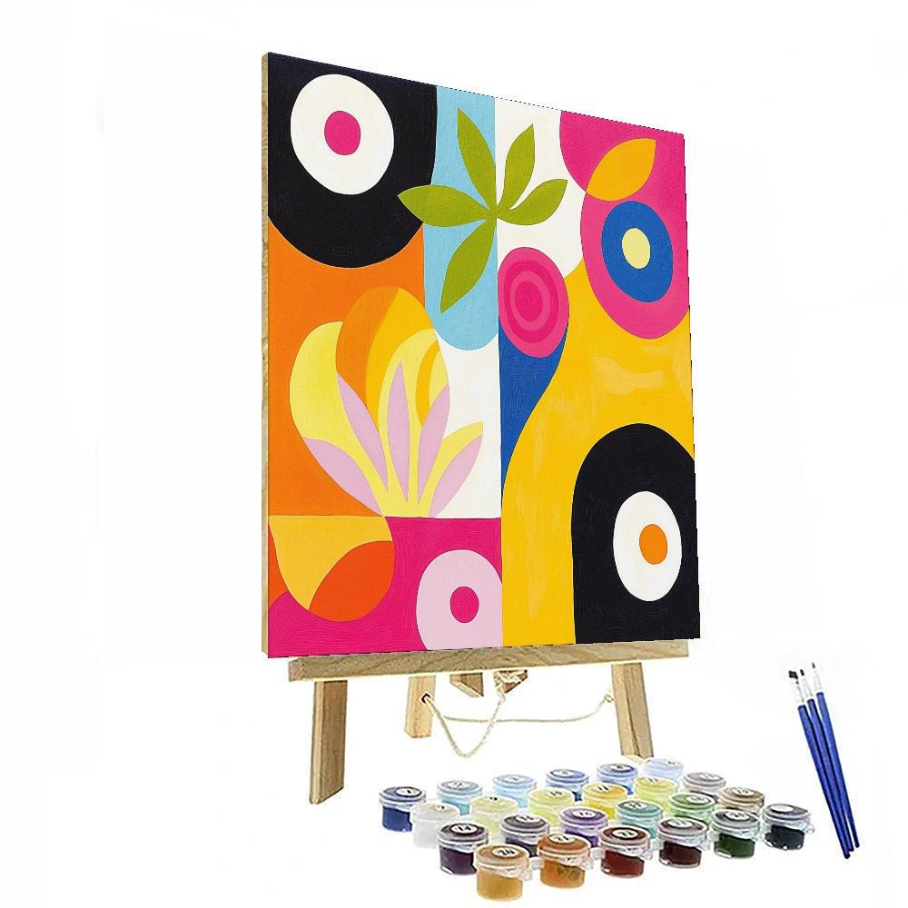 Joan Miró Inspired Abstract Playfulness  Number Painting