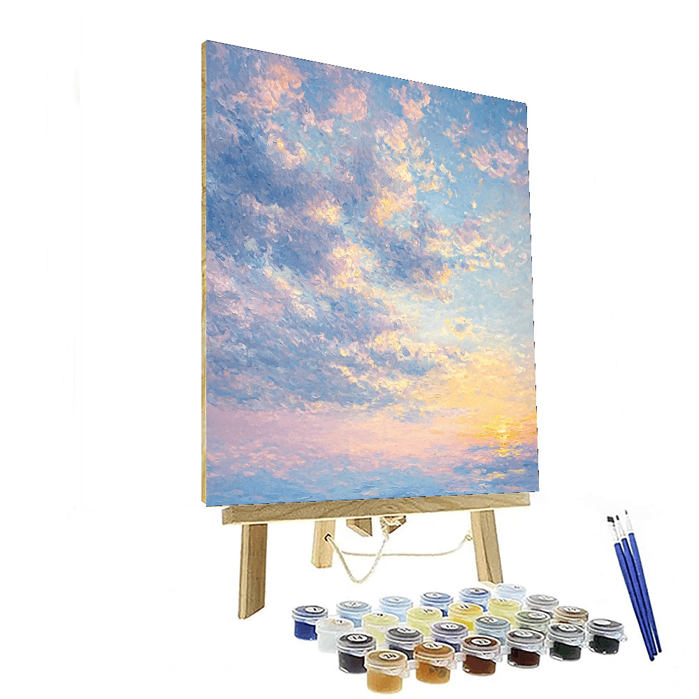 Claude Monet Inspired Ethereal Clouds At Dawn  Paint By Numbers