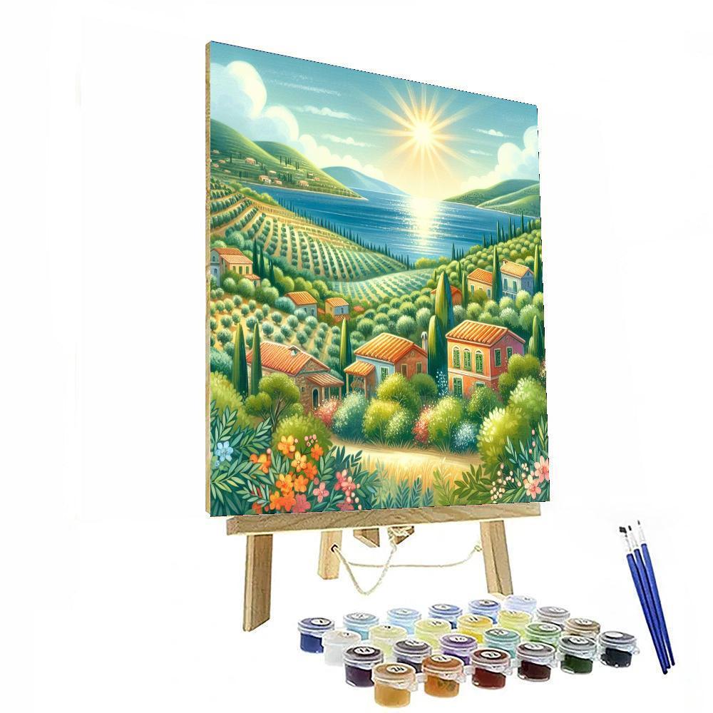 Mediterranean Summer Paint By Numbers Art