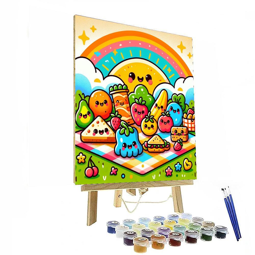 Cute Kawaii Food Friends Paint By Number