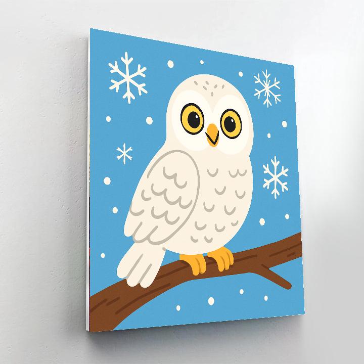 Magical Snowy Owl DIY Paint By Numbers