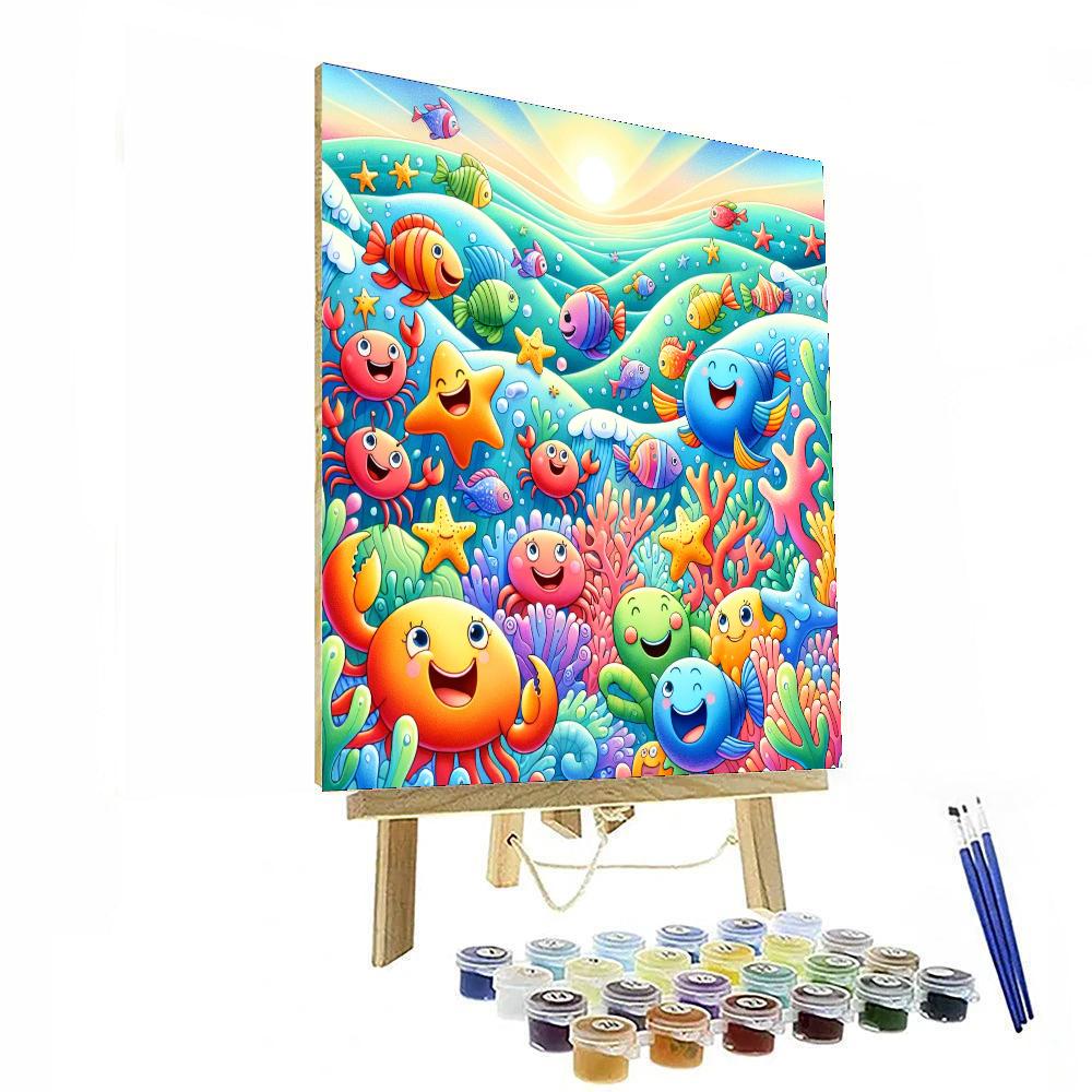 Adorable Sea Creatures Number Painting