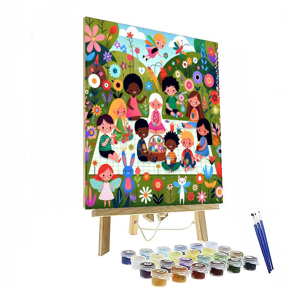 Dreamy Garden Picnic Paint By Numbers Art