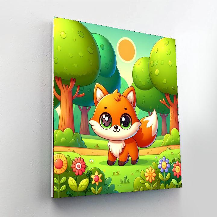Friendly Fox Cub DIY Paint By Numbers