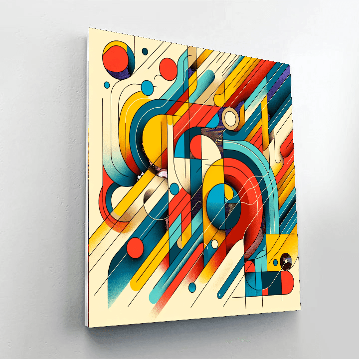 Colorful Abstract Shapes Paint By Numbers Kits