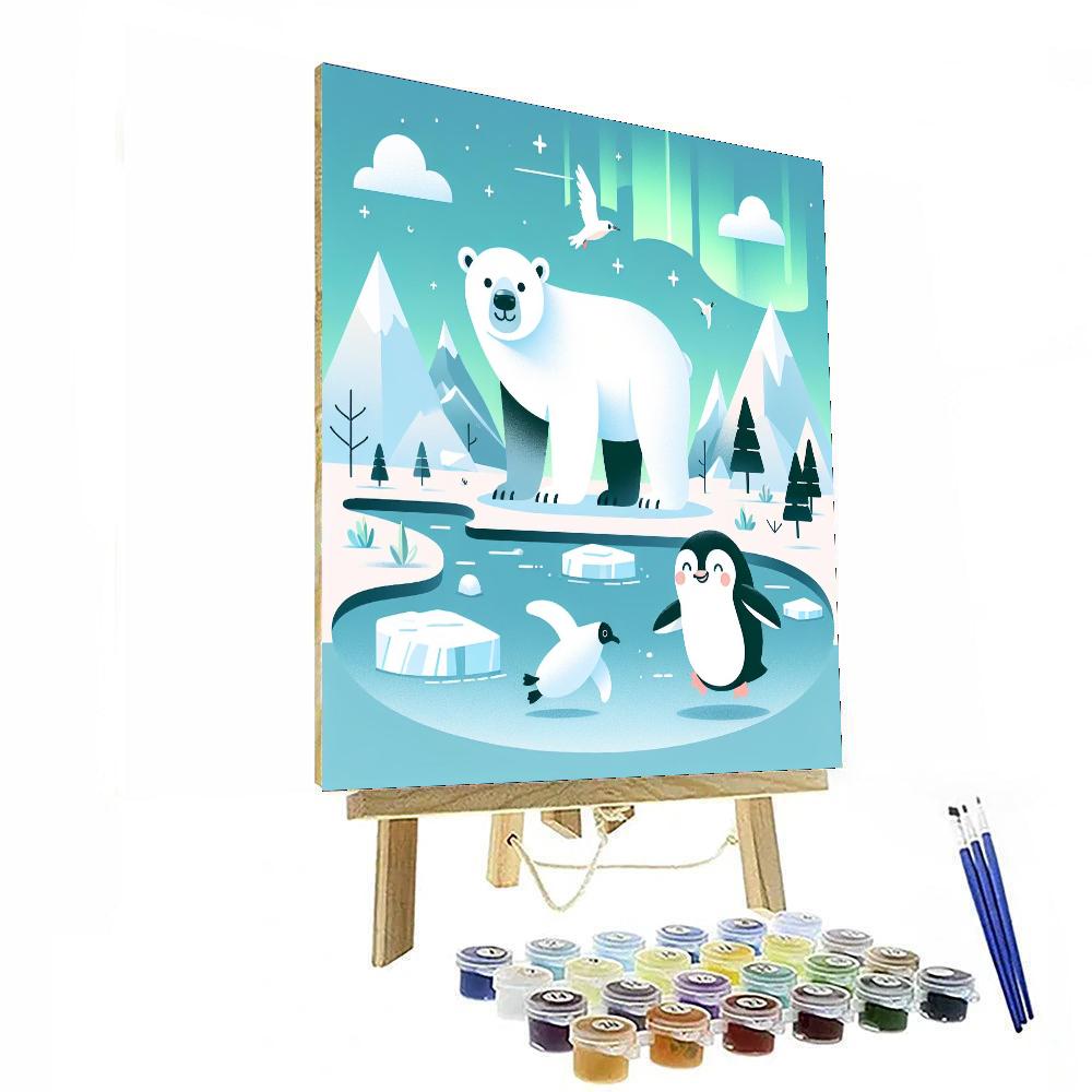 Artic Animal Safari Number Painting