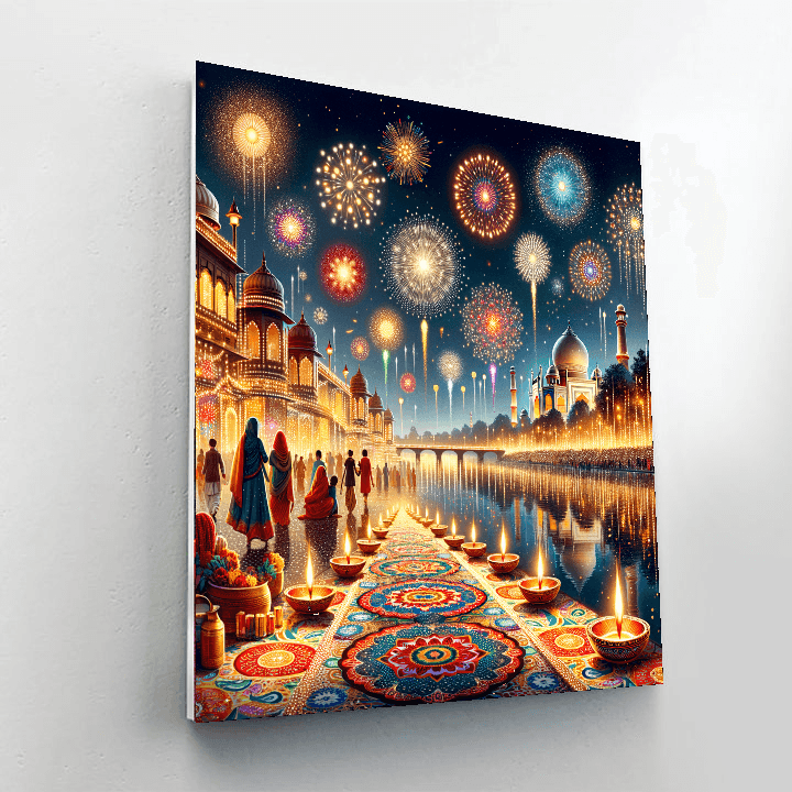 Diwali Festival - New Delhi, India Numbered Painting Kits