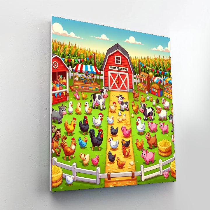 Festive Farm Festival Numbered Painting Kits