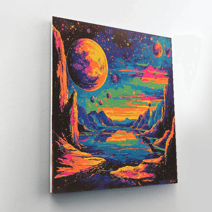 Andy Warhol Inspired Warhol's Galactic Visions  Paint By Numbers Art