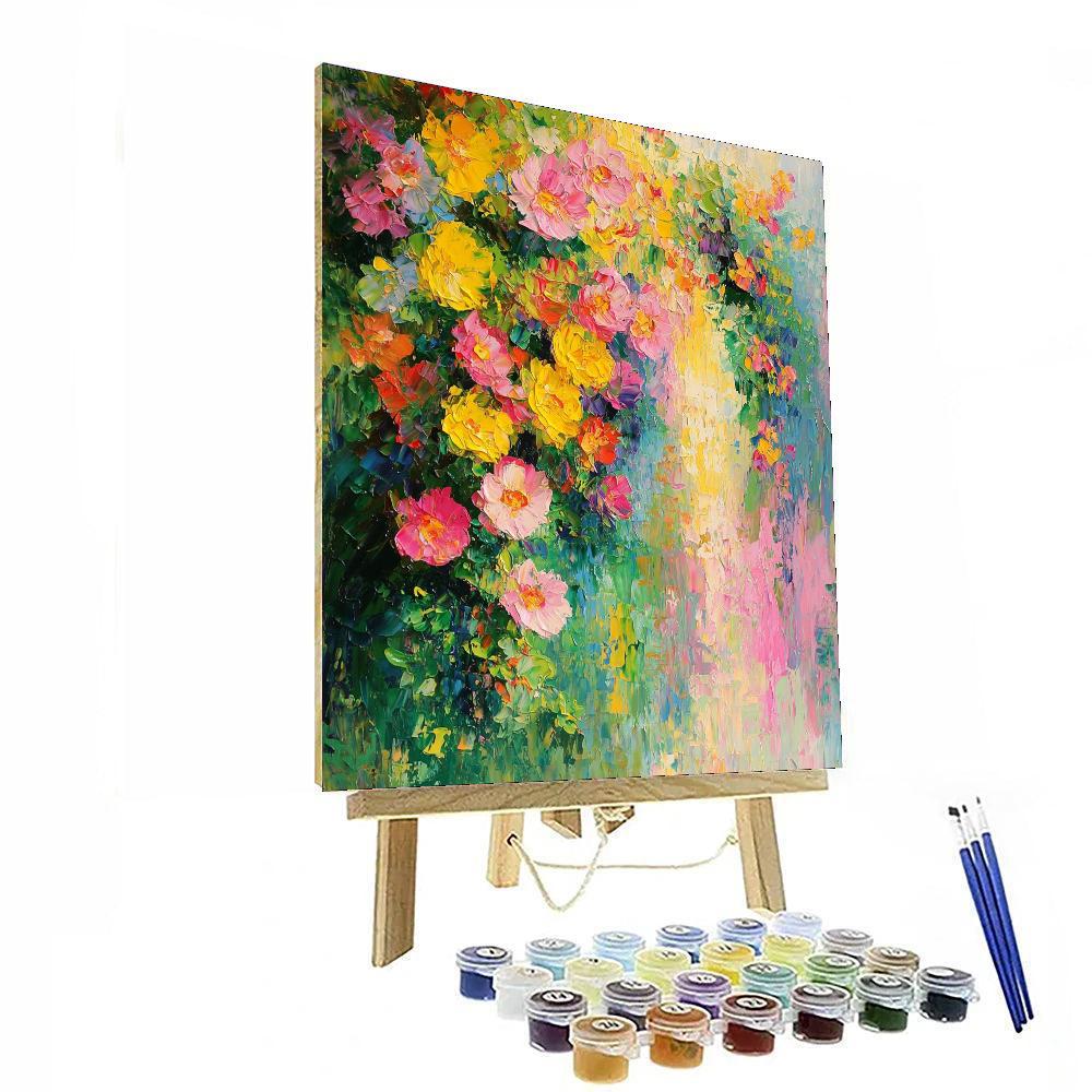Claude Monet Inspired Whimsical Floral Escape  Numbered Painting Kits