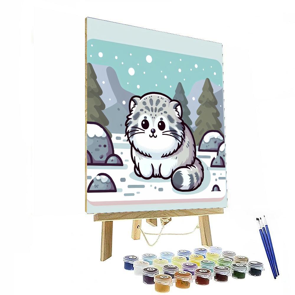 Playful Pallas Cat Paint By Numbers Art