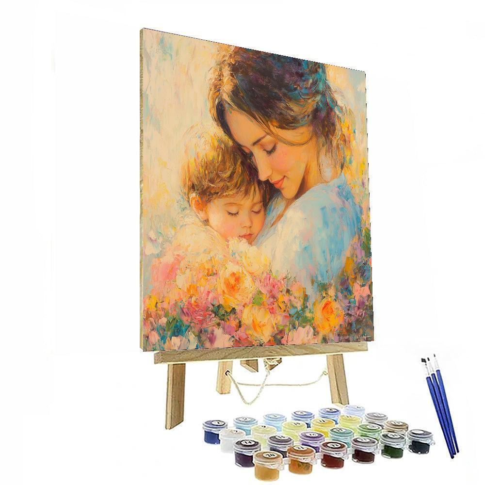 Mother's Comforting Embrace Paint By Numbers