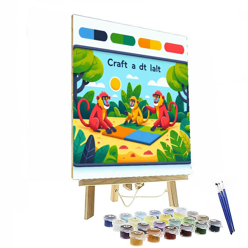 Magical Mandrill Mischief Paint By Numbers