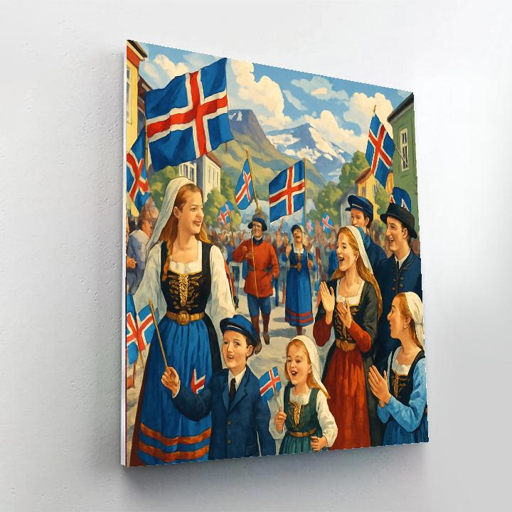 Icelandic National Day Number Painting