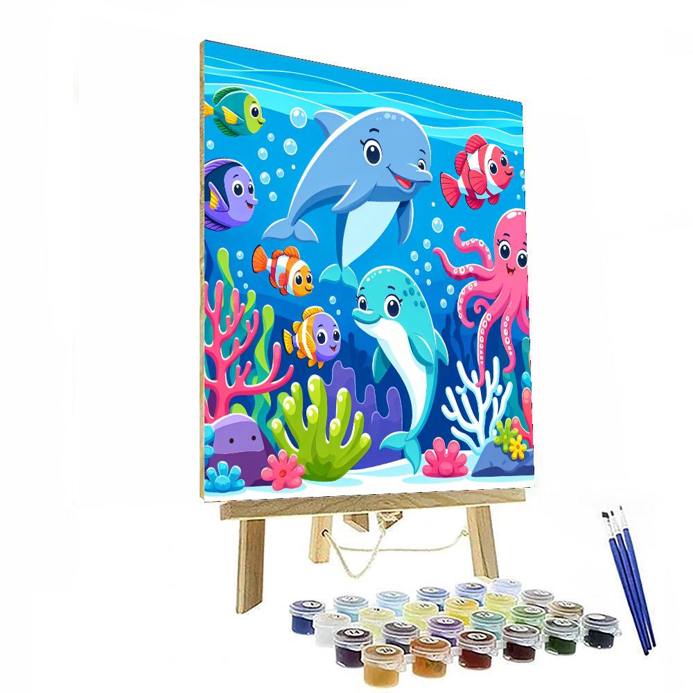 Adventure With Ocean Creatures Numbered Painting Kits