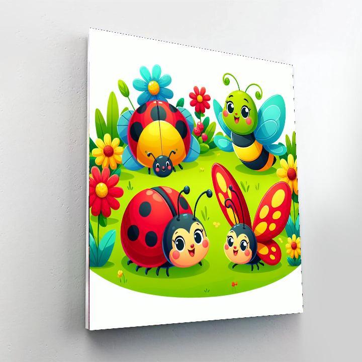 Charming Insects Painting By Numbers Kit