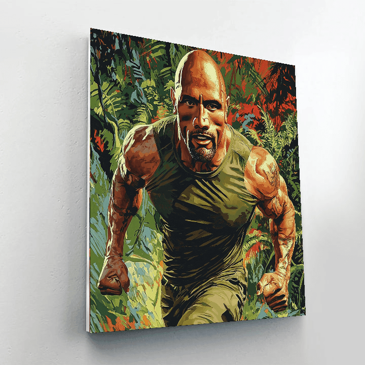 Dwayne Johnson: The Rock's Colossal Charm Paint By Numbers