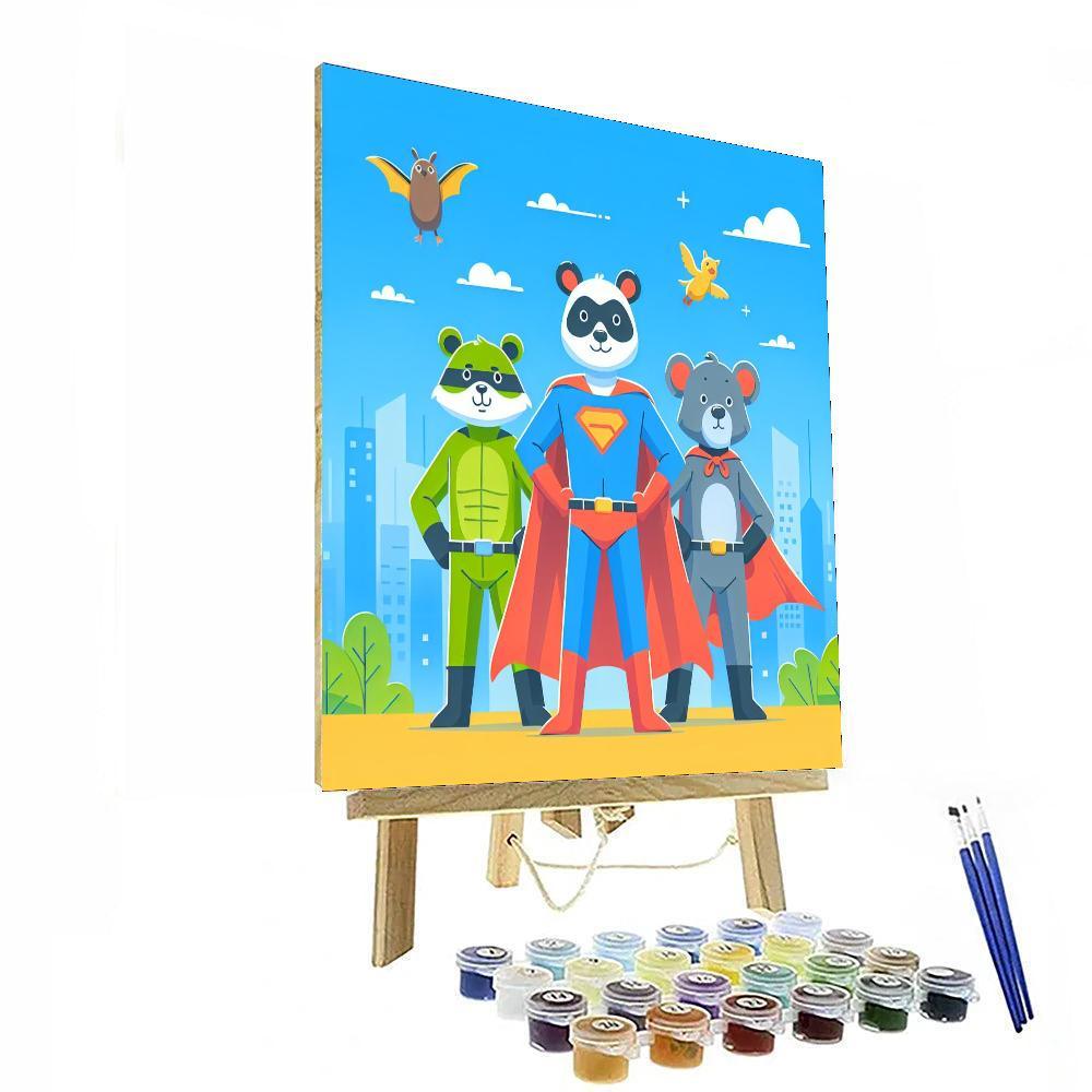 Superhero Animal League Painting By Numbers Kit