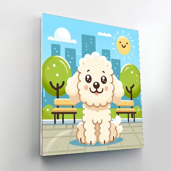 Dashing Doodle Dog Paint By Numbers Art