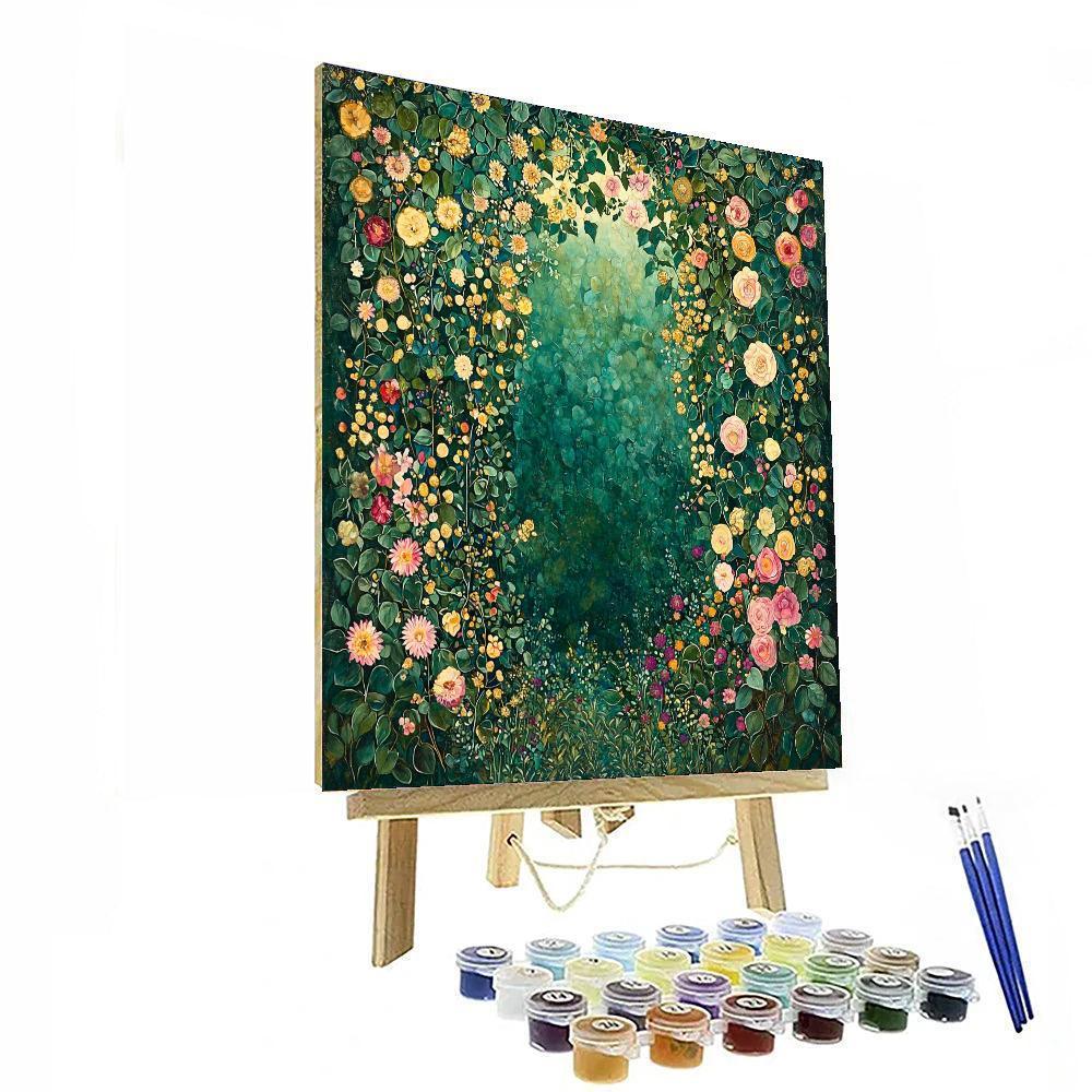 Gustav Klimt Inspired Garden Of Whispers  Paint By Numbers