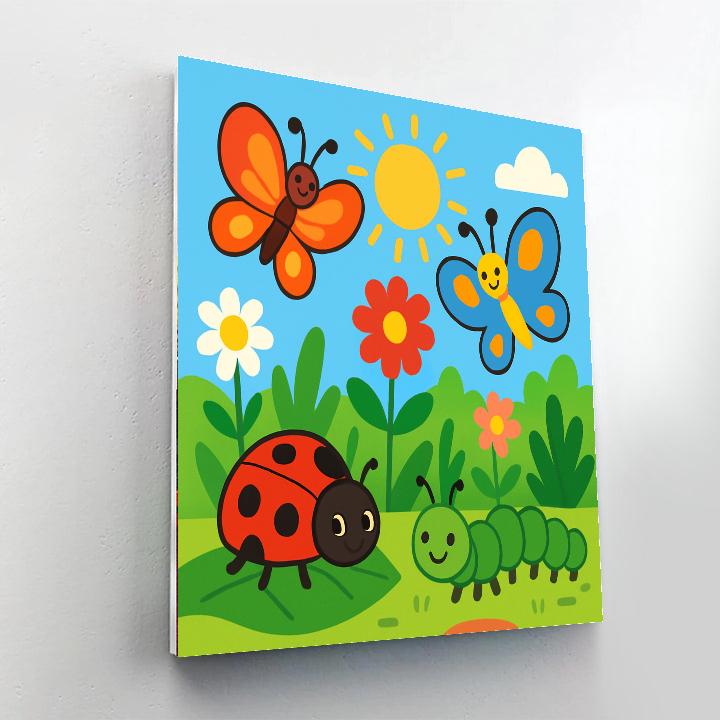 Sunny Garden Bugs DIY Paint By Numbers