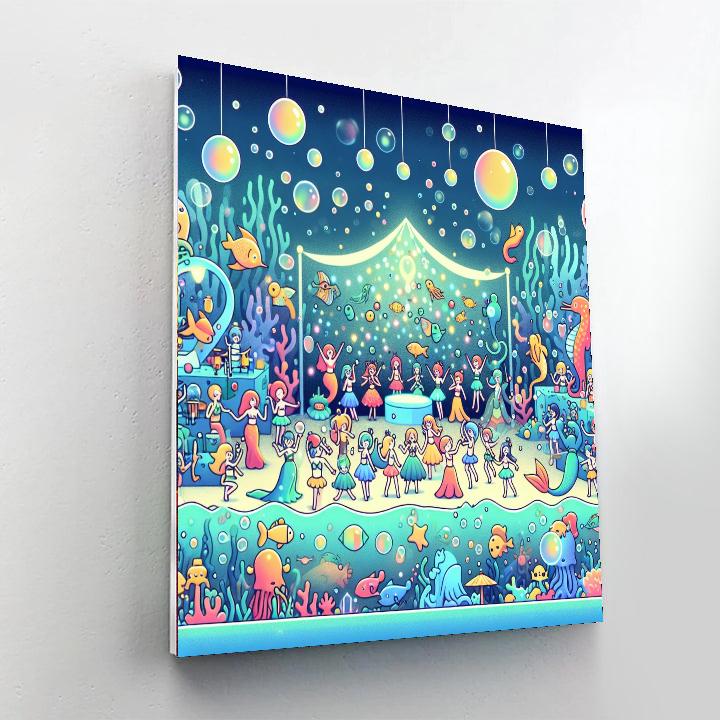 Merry Mermaid Festival Paint By Numbers Art