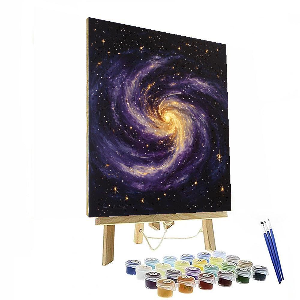 Michelangelo Inspired Cosmic Equilibrium  Paint By Color