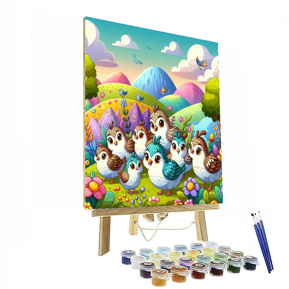 Quirky Quail Quest Numbered Painting Kits