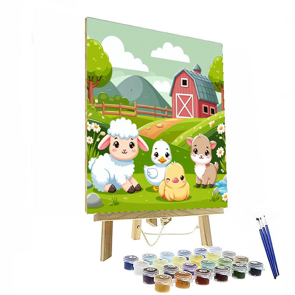 Cuddle Time With Baby Animals Painting By Numbers Kit