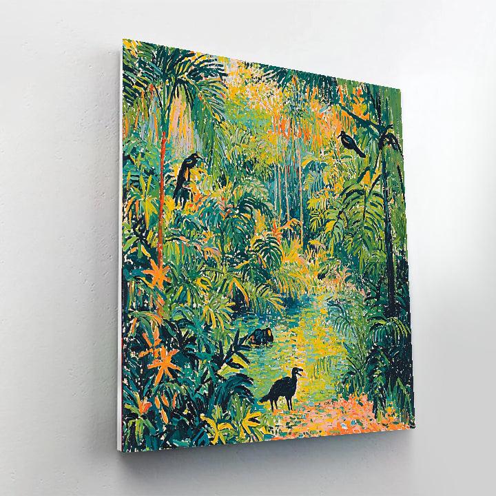 Henri Rousseau Inspired Vibrant Rainforest Melody  Paint By Numbers