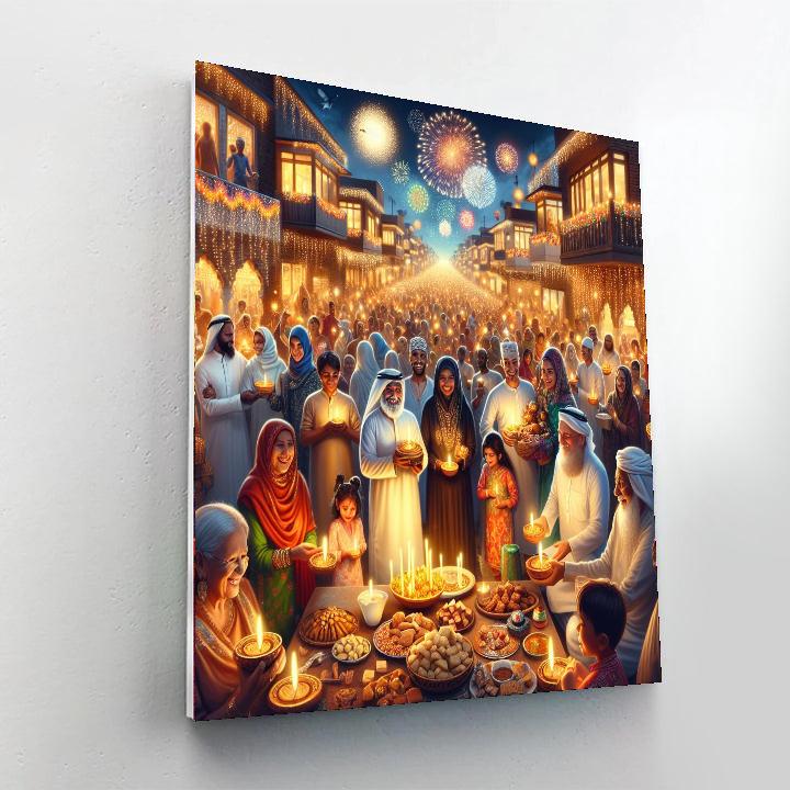 Diwali (festival Of Lights) Painting Number Kit