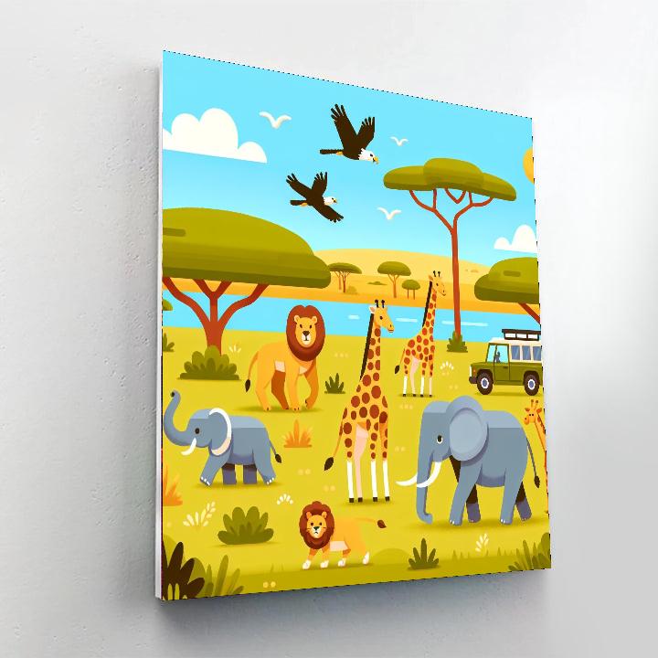 Safari In The Serengeti Paint By Numbers Art