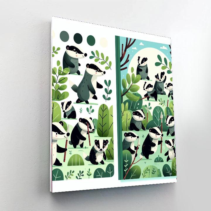Brave Badgers Numbered Painting Kits