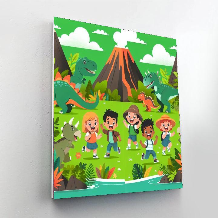 Dino Island Discovery Painting Number Kit