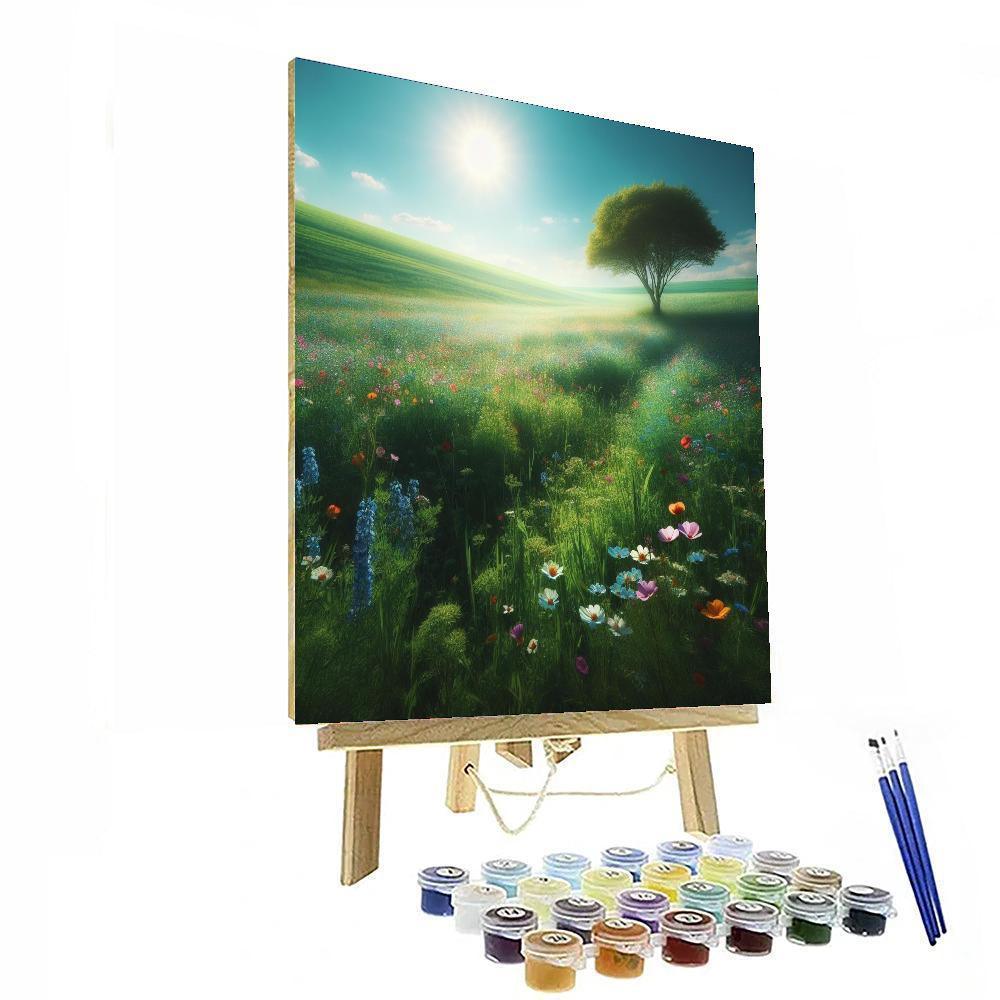 Pastoral Spring Scene Paint By Numbers Art