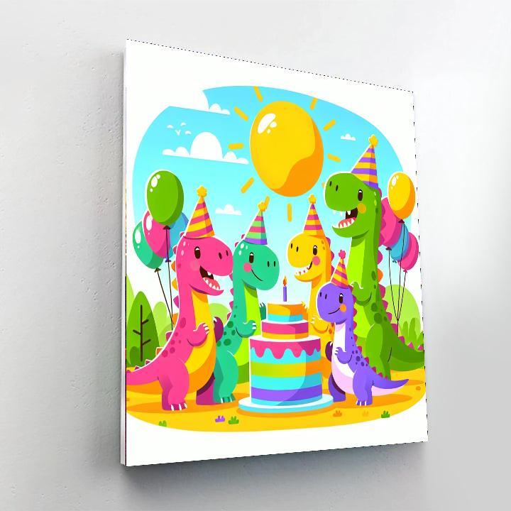 Adventurous Dinosaur Party Paint By Number