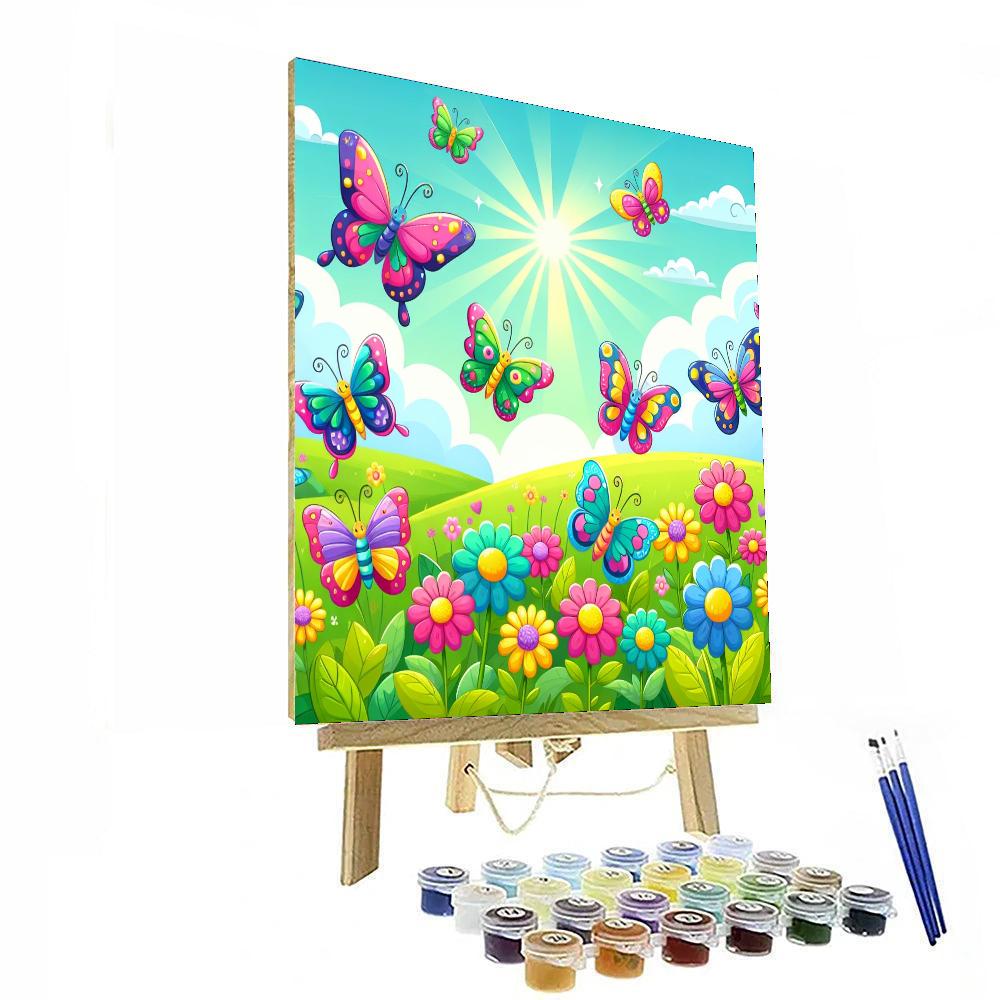 Dazzling Butterfly Ball Paint By Numbers Art