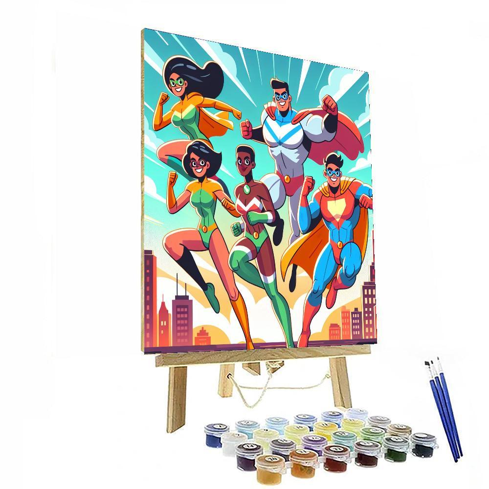 Superhero Adventure Zone Paint By Numbers Art