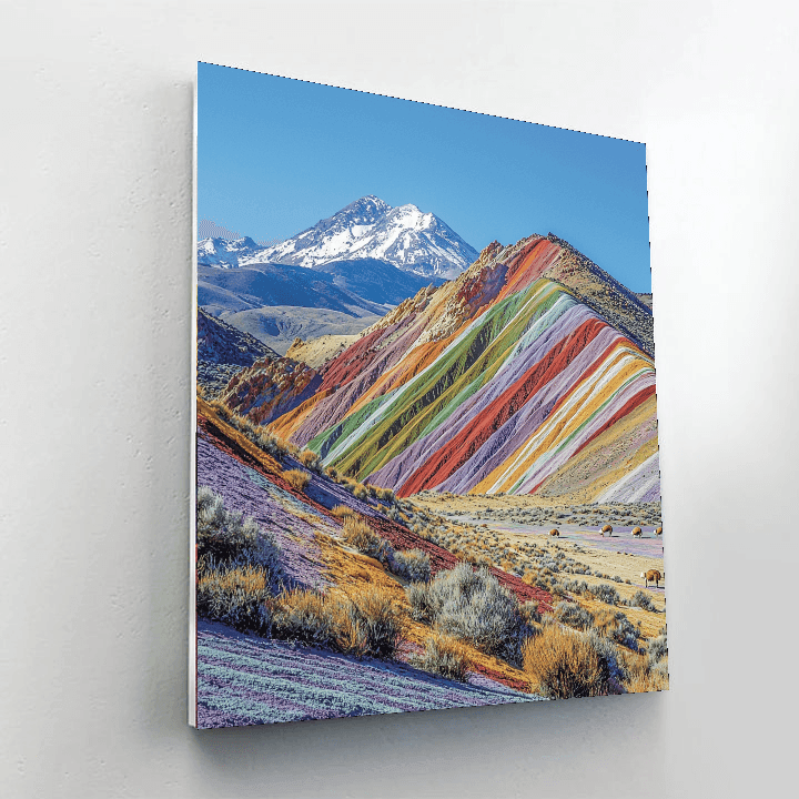 Rainbow Mountain - Cusco Paint By Numbers Art