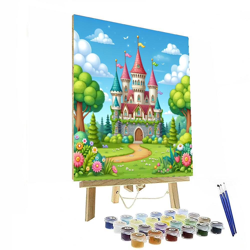 Friendly Fairy Tale Castles Paint By Color
