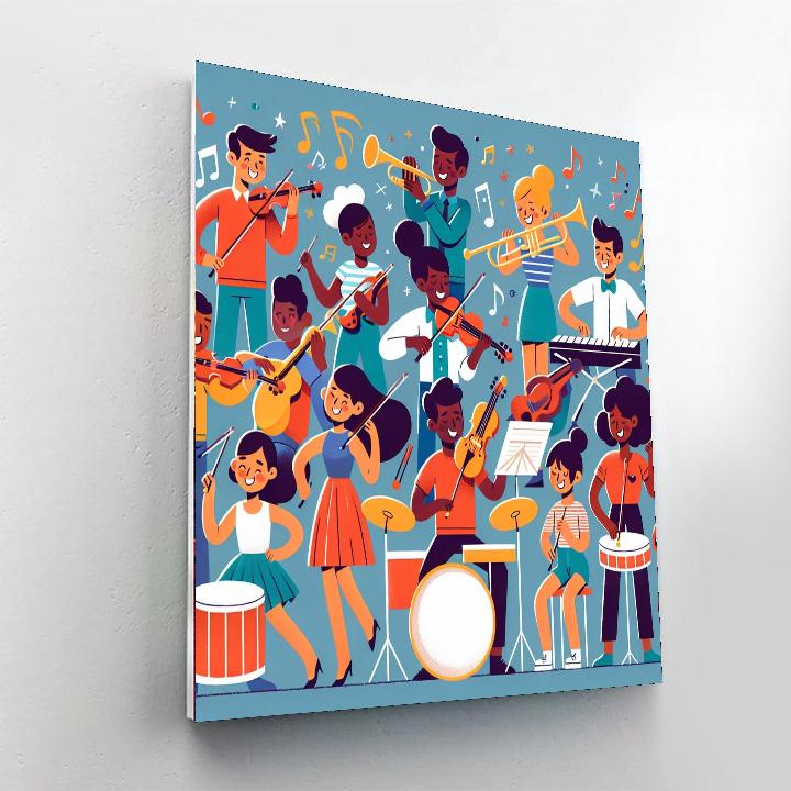 Vibrant Violinists Paint By Numbers Art