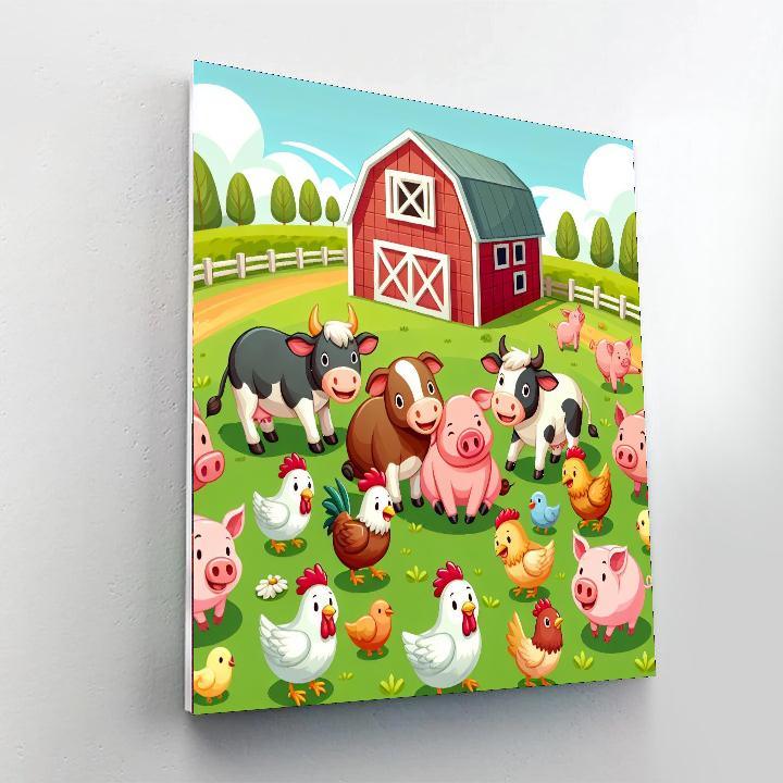 Friendly Animal Farm Paint By Numbers Kits