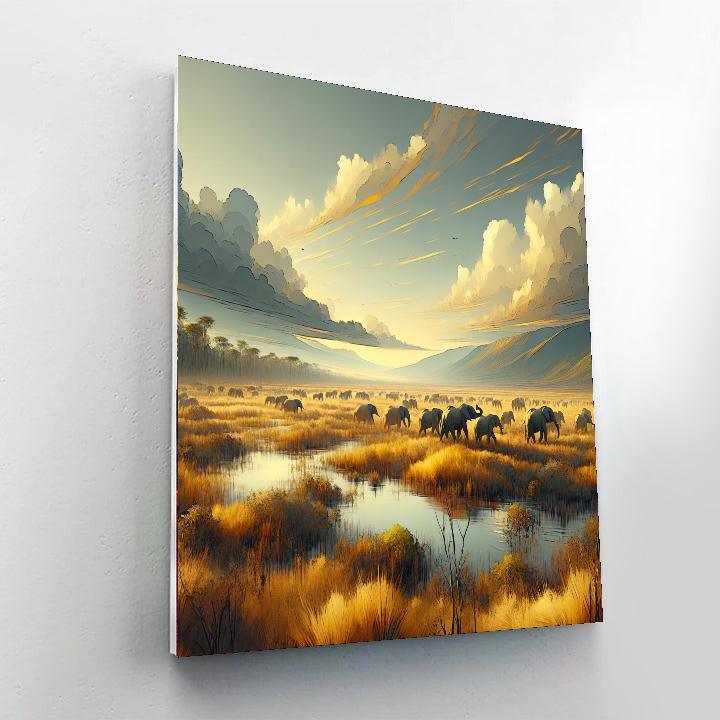 Elephant's Majestic Journey Paint By Numbers Kits