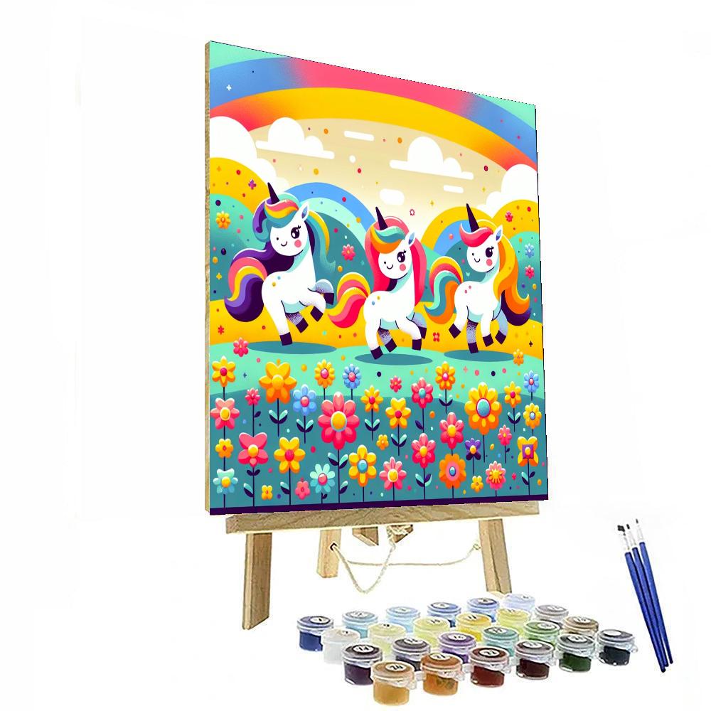 Fantasy Unicorn Field Painting By Numbers Kit