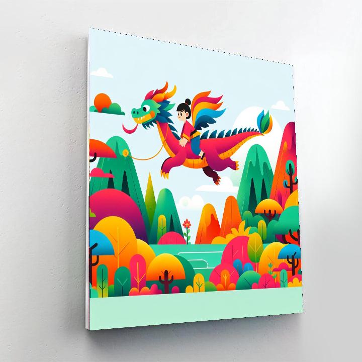 Dragon Rider's Realm Paint By Number