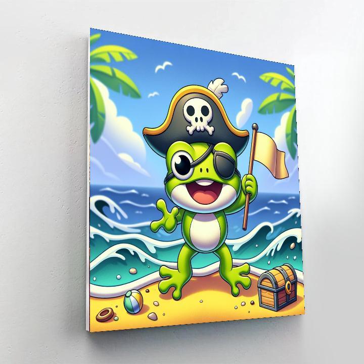 Silly Pirate Frog Number Painting