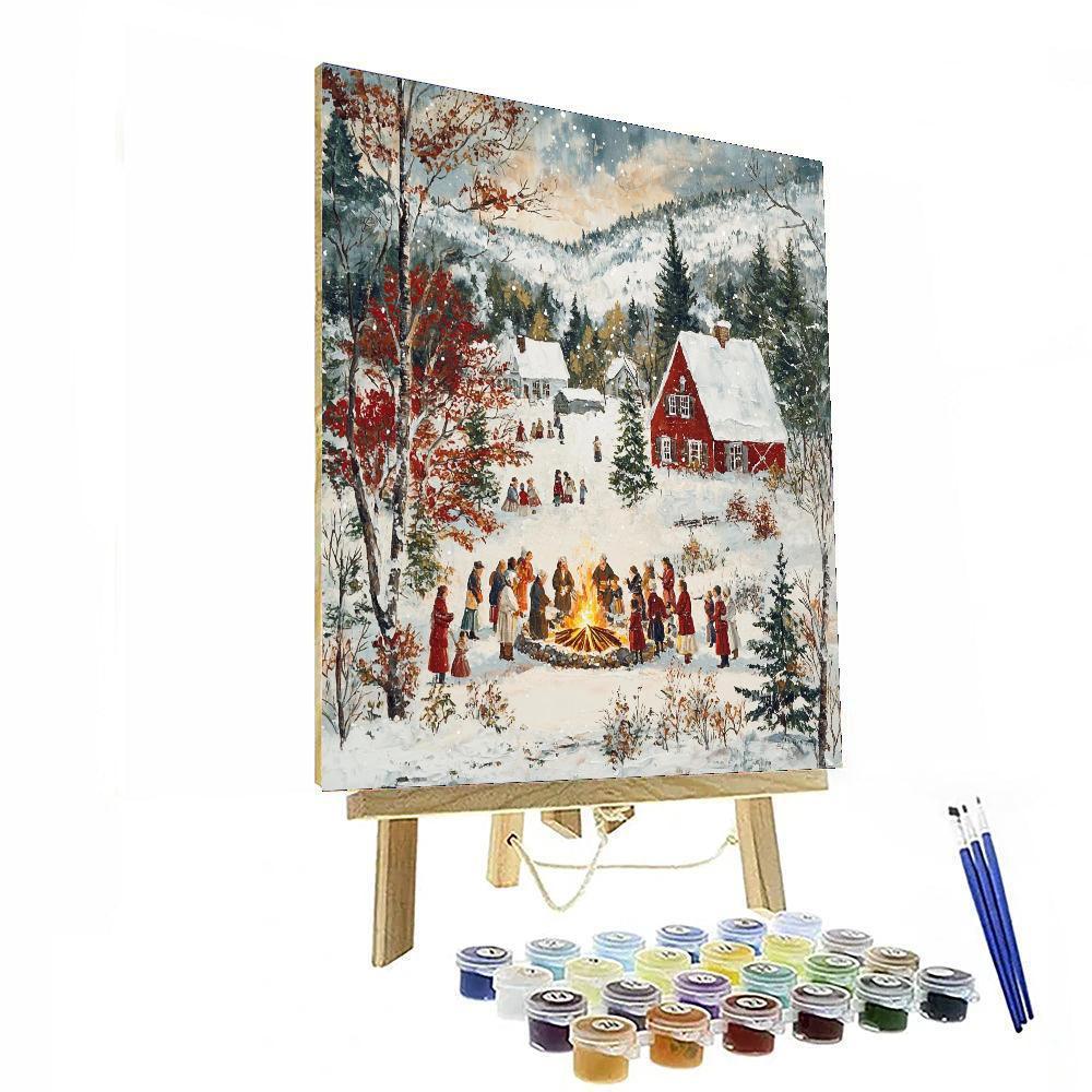 Grandma Moses Inspired Fireside Gatherings  Paint By Numbers Kits